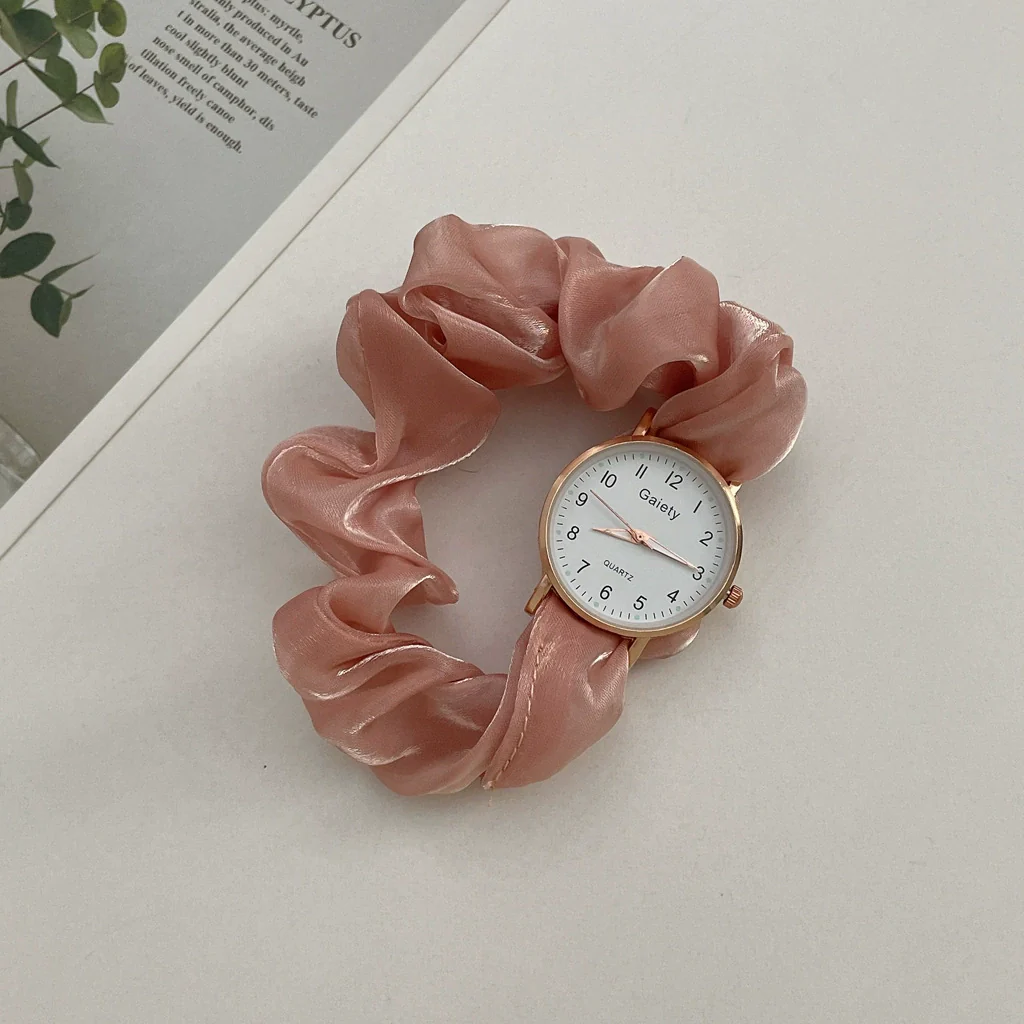 Fashion Ribbon Digital Watch For Female Alloy Case Round Dial - Image 10