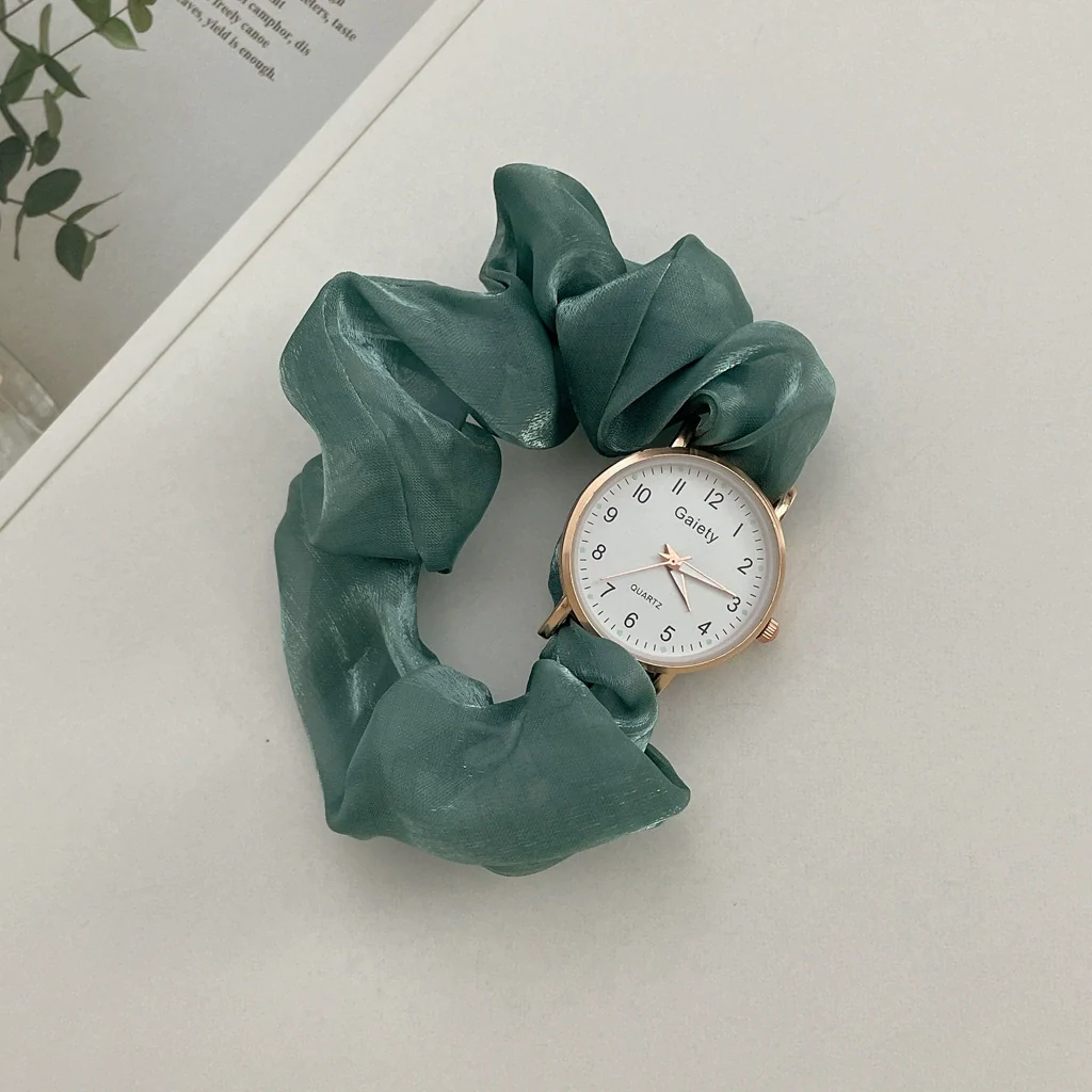Fashion Ribbon Digital Watch For Female Alloy Case Round Dial - Image 9