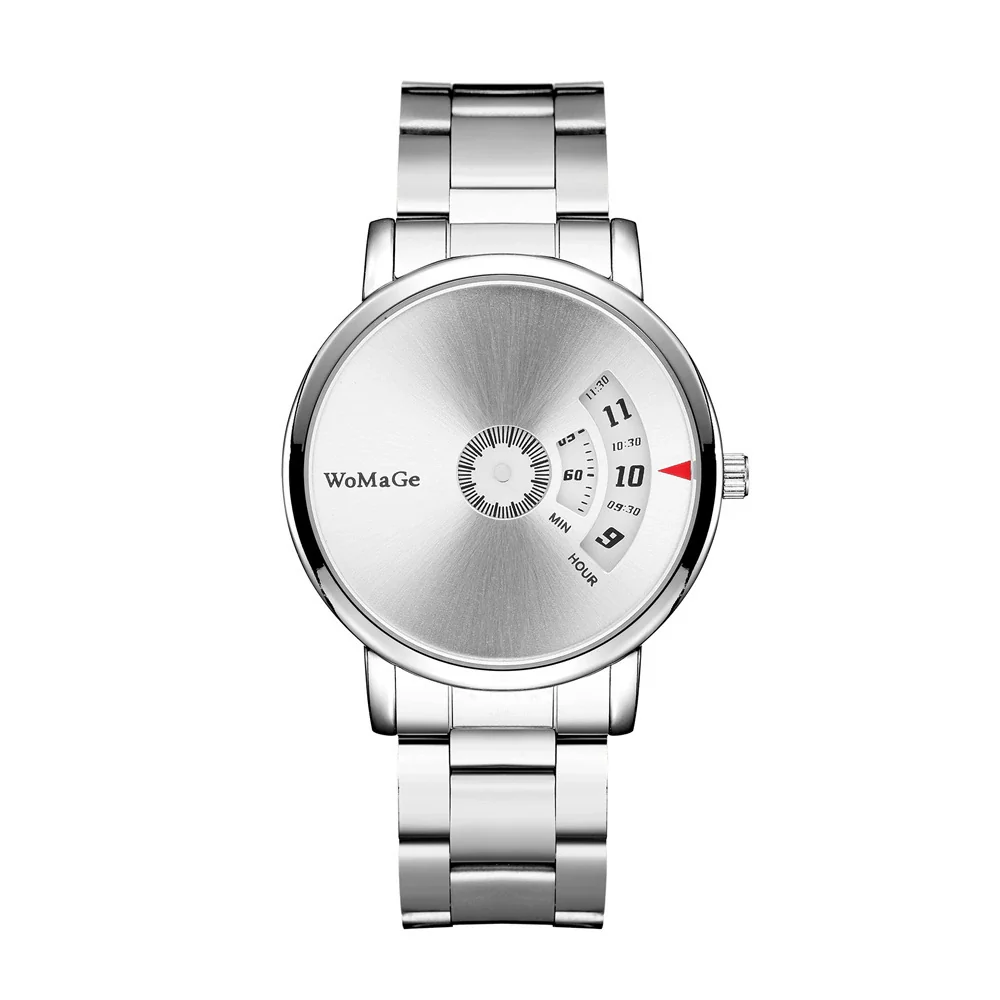 Fashion Rotating Dial Quartz Couple's Watch With Stainless Steel Band And Alloy Case Round Dial - Image 6