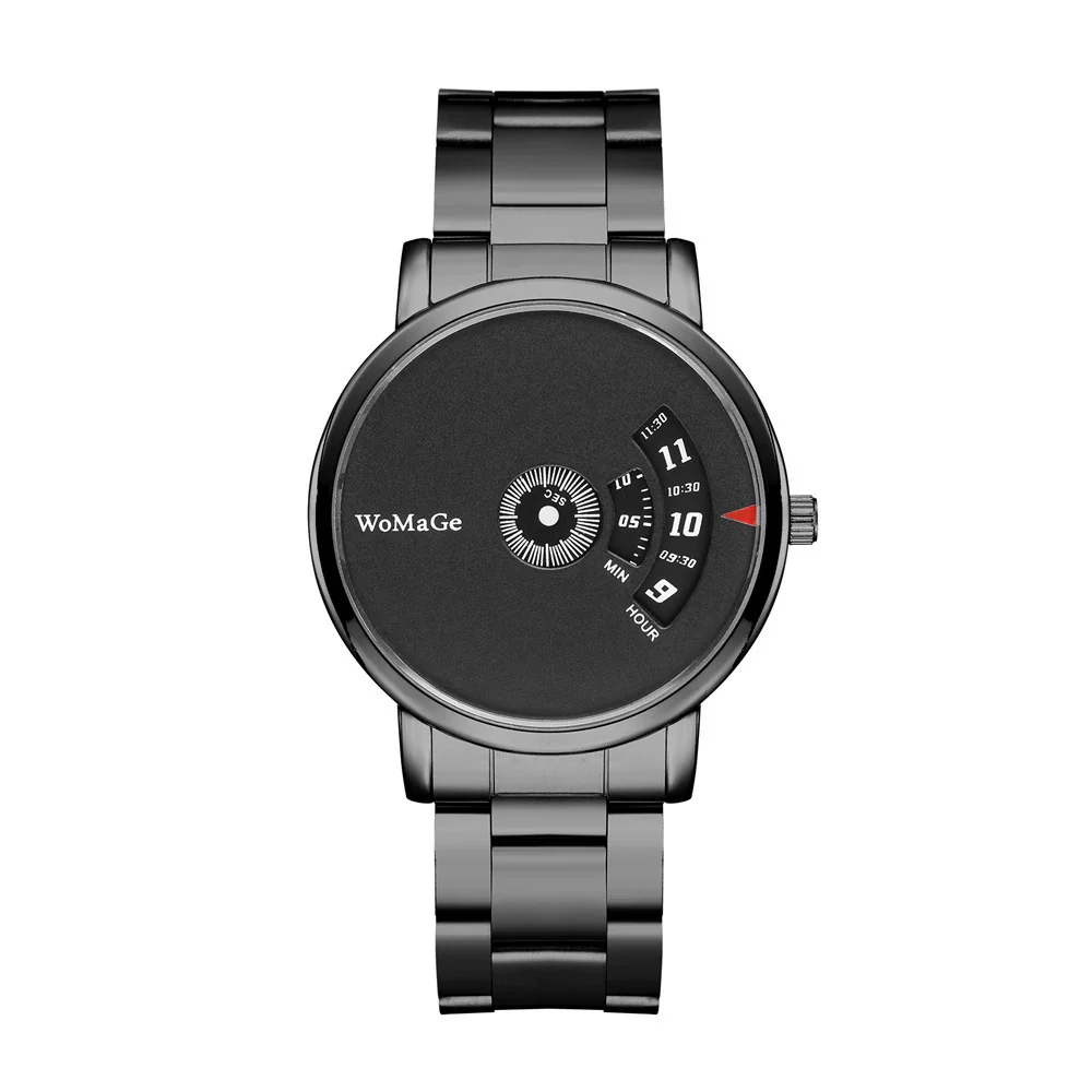 Fashion Rotating Dial Quartz Couple's Watch With Stainless Steel Band And Alloy Case Round Dial - Image 8