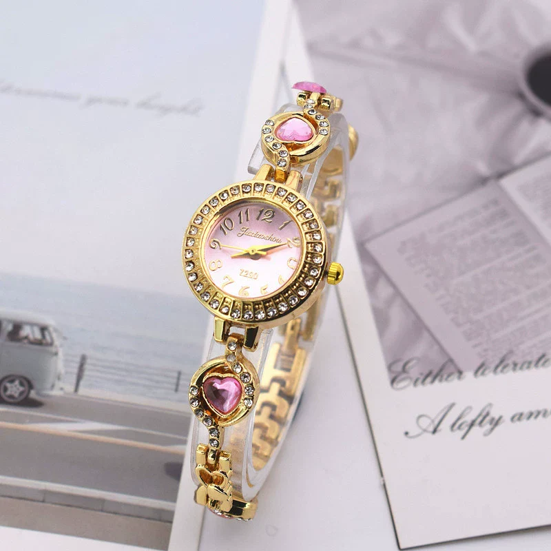 Fashion Round Alloy Women's Bracelet Watch Luxury Niche Ins Style Student Watch