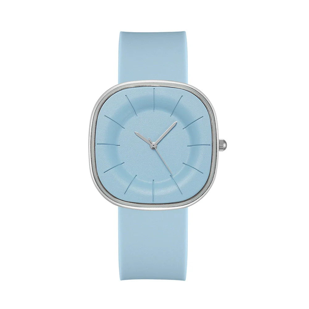 Fashion Simple Square Cartoon Casual Quartz Watch For Women Alloy Case Silicone Strap - Image 6
