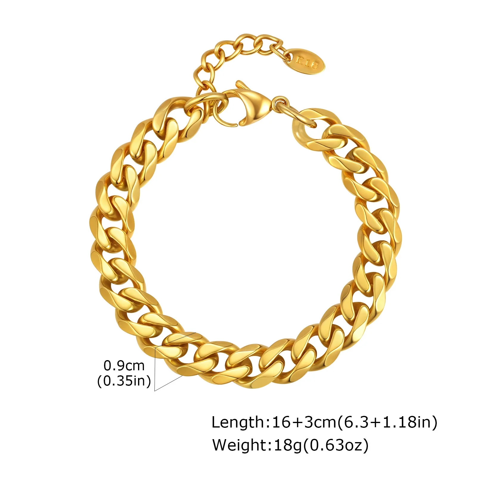 Fashion Simple Stainless Steel Women's Golden Electroplated Bracelet - Image 11