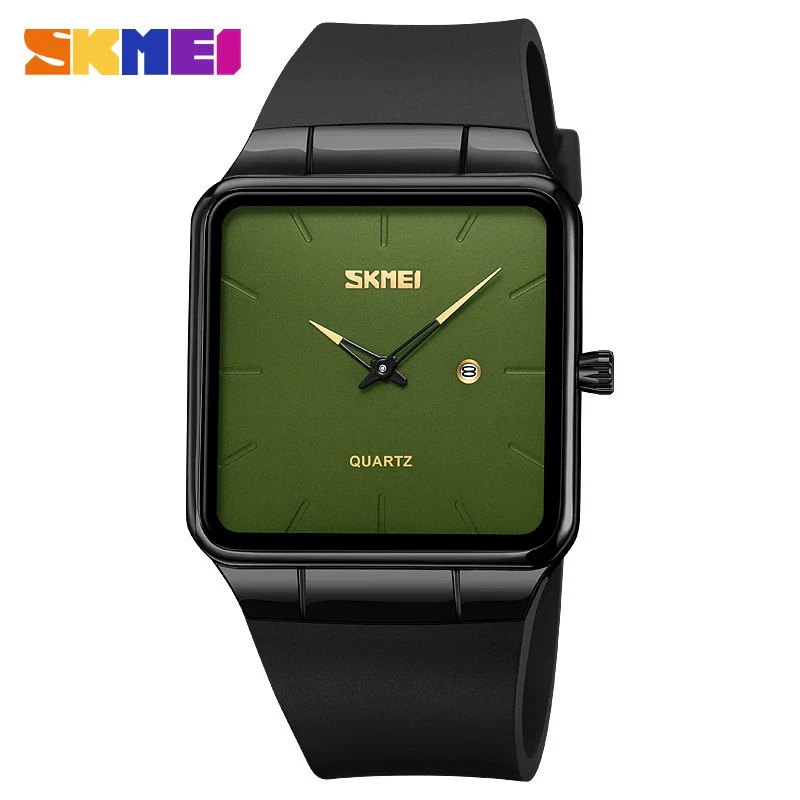 Fashion Square Men's Watch Zinc Alloy Case Tpu Strap Mineral Reinforced Glass Mirror Quartz Waterproof - Image 10