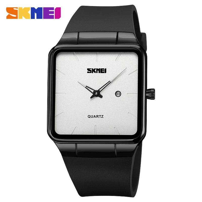 Fashion Square Men's Watch Zinc Alloy Case Tpu Strap Mineral Reinforced Glass Mirror Quartz Waterproof - Image 11