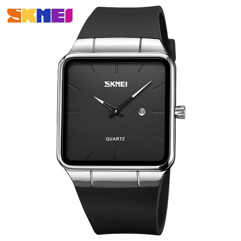 Fashion Square Men's Watch Zinc Alloy Case Tpu Strap Mineral Reinforced Glass Mirror Quartz Waterproof - Image 5