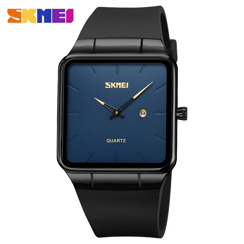 Fashion Square Men's Watch Zinc Alloy Case Tpu Strap Mineral Reinforced Glass Mirror Quartz Waterproof - Image 9