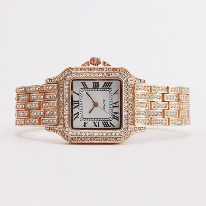 Fashion Square Roman Pattern Metal Women's Quartz Watch - Image 2