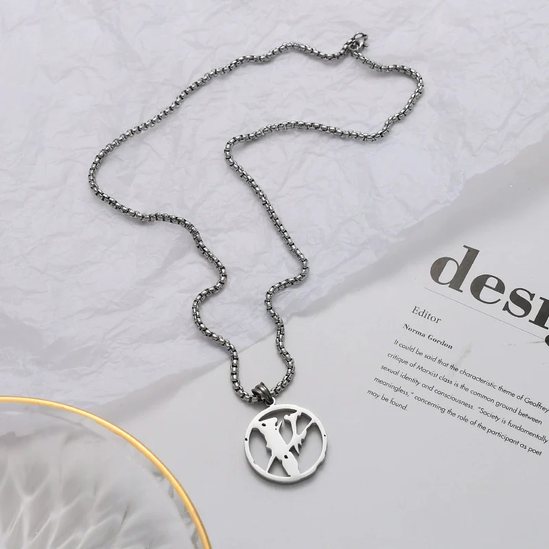 Fashion Titanium Steel Lightning Pendant Necklace For Men And Women - Image 3