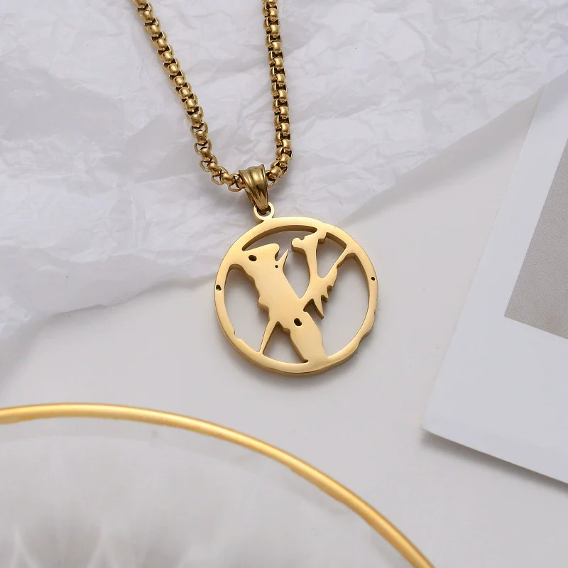 Fashion Titanium Steel Lightning Pendant Necklace For Men And Women - Image 4