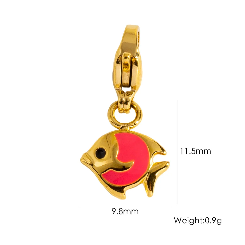 Fashion Tropical Fish Stainless Steel Jewelry Accessories Cute Oil Dropping Marine Elements Fish Pendant - Image 7