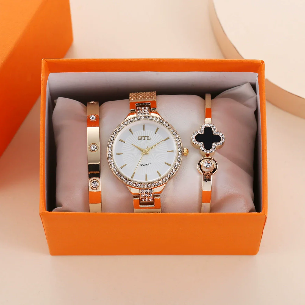 Fashion Waterproof Diamondencrusted Titanium Steel And Zinc Alloy Women's Square Bracelet Watch With Horseshoe Buckle - Image 2