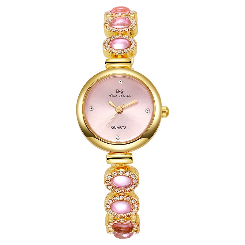 Fashion Women's Alloy Bracelet Watch With Round Dial And Diamond Inlay - Image 12