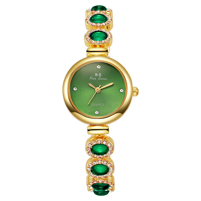 Fashion Women's Alloy Bracelet Watch With Round Dial And Diamond Inlay - Image 6