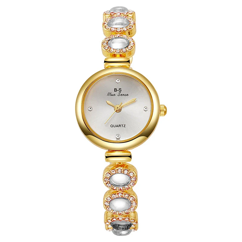 Fashion Women's Alloy Bracelet Watch With Round Dial And Diamond Inlay - Image 7