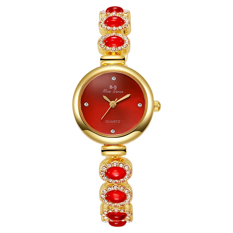 Fashion Women's Alloy Bracelet Watch With Round Dial And Diamond Inlay - Image 8
