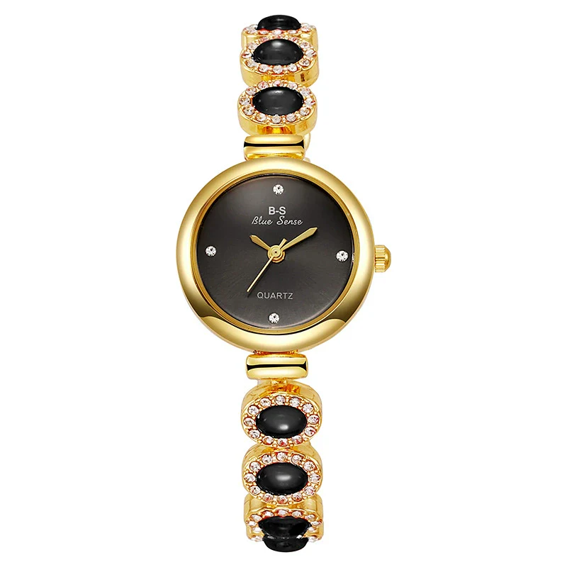 Fashion Women's Alloy Bracelet Watch With Round Dial And Diamond Inlay - Image 9