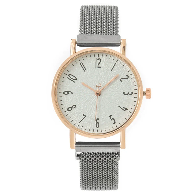 Fashion Women's Alloy Metal Strap Round Dial Quartz Watch With Magnet Strap - Image 10
