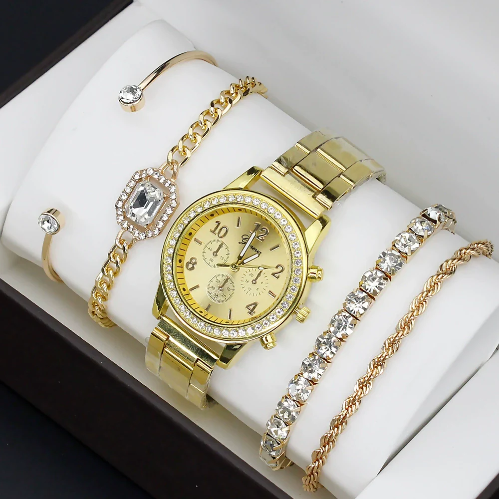 Fashion Women's Alloy Quartz Watch With Imitation Leather Strap And Stainless Steel Clasp - Image 2