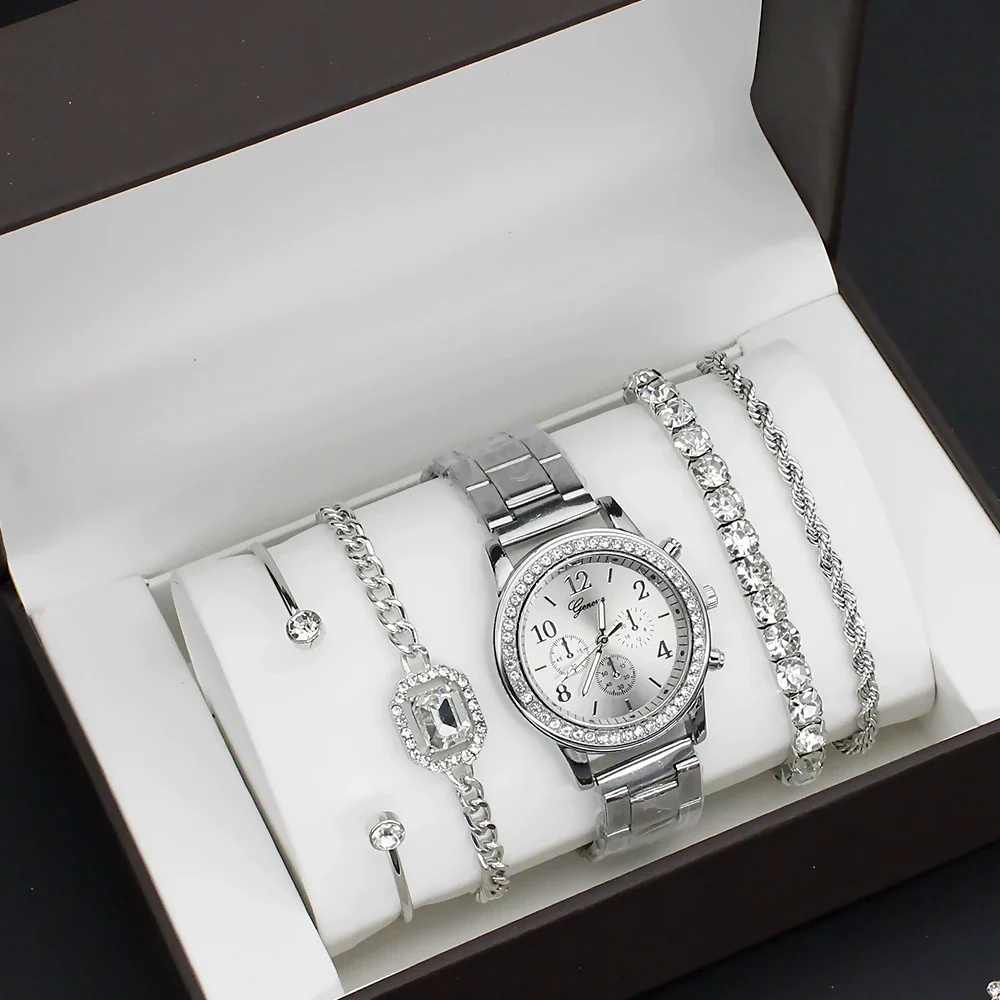Fashion Women's Alloy Quartz Watch With Imitation Leather Strap And Stainless Steel Clasp - Image 7