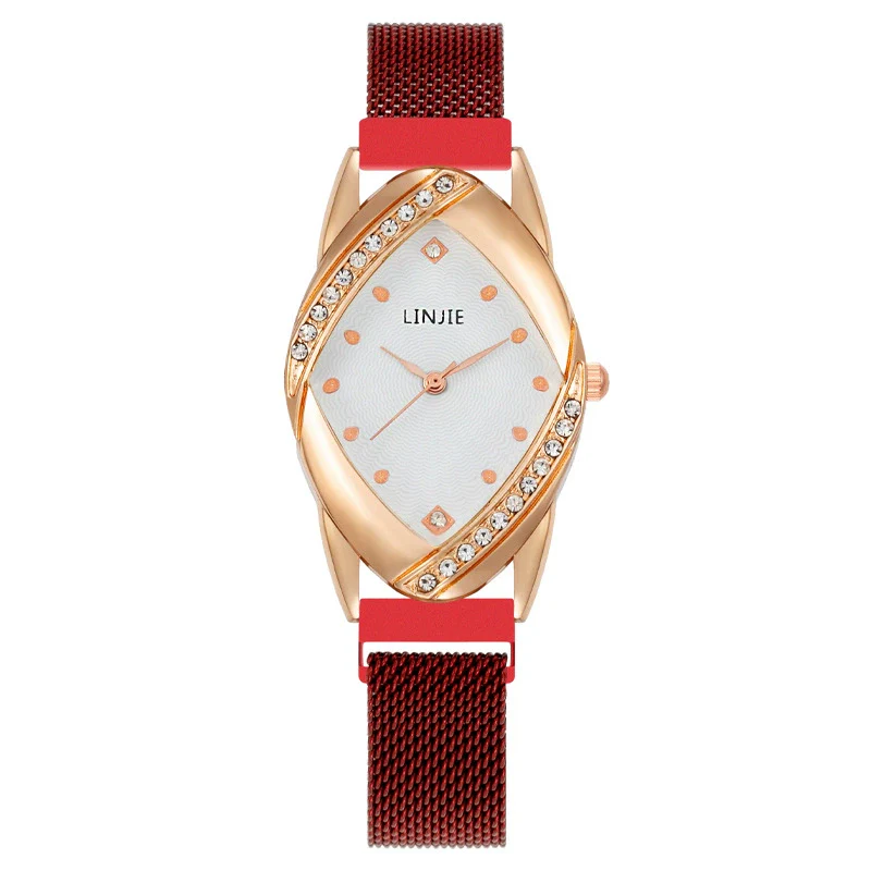 Fashion Women's Metal Belt Quartz Watch With Oval Dial And Mineral Strengthened Glass Mirror - Image 6