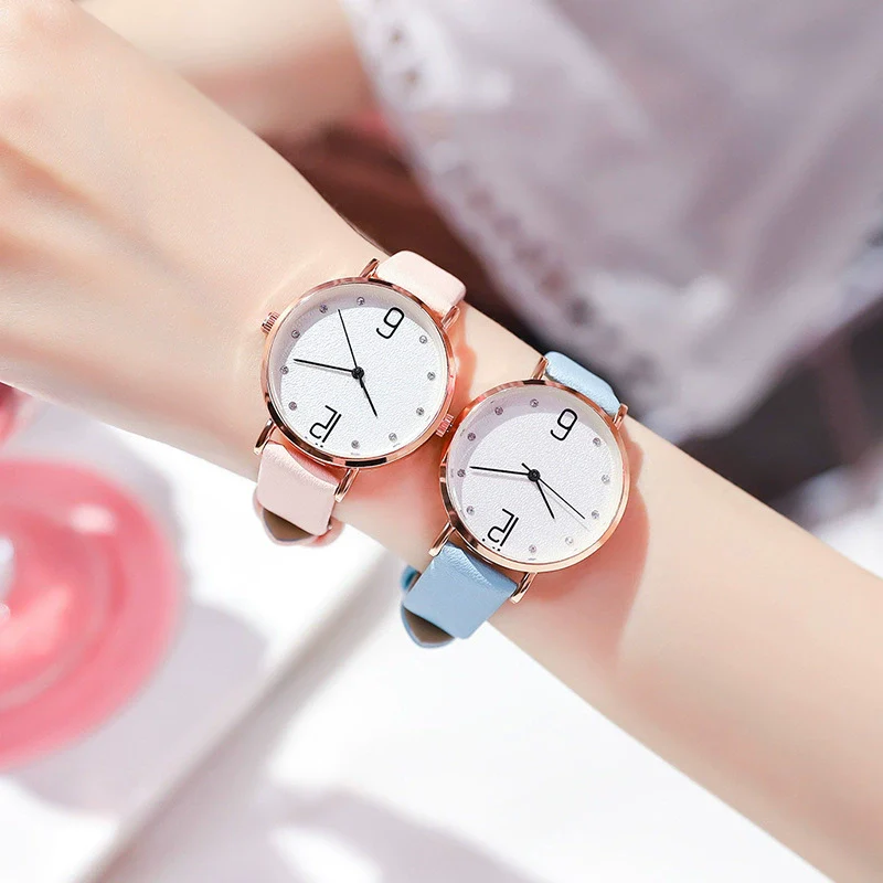 Fashion Women's Metal Case Quartz Watch With Imitation Leather Strap And Round Dial - Image 2