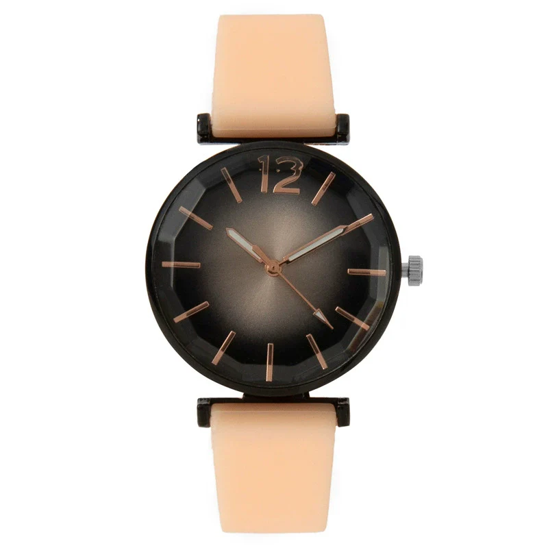 Fashion Women's Quartz Watch Alloy Case Imitation Leather Strap Stainless Steel Buckle Round Dial - Image 11