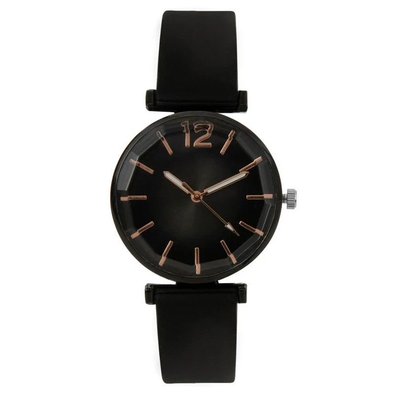 Fashion Women's Quartz Watch Alloy Case Imitation Leather Strap Stainless Steel Buckle Round Dial - Image 12