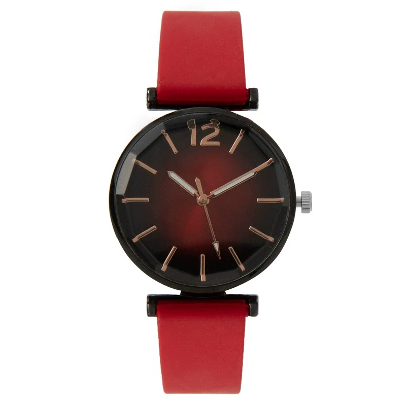 Fashion Women's Quartz Watch Alloy Case Imitation Leather Strap Stainless Steel Buckle Round Dial - Image 9