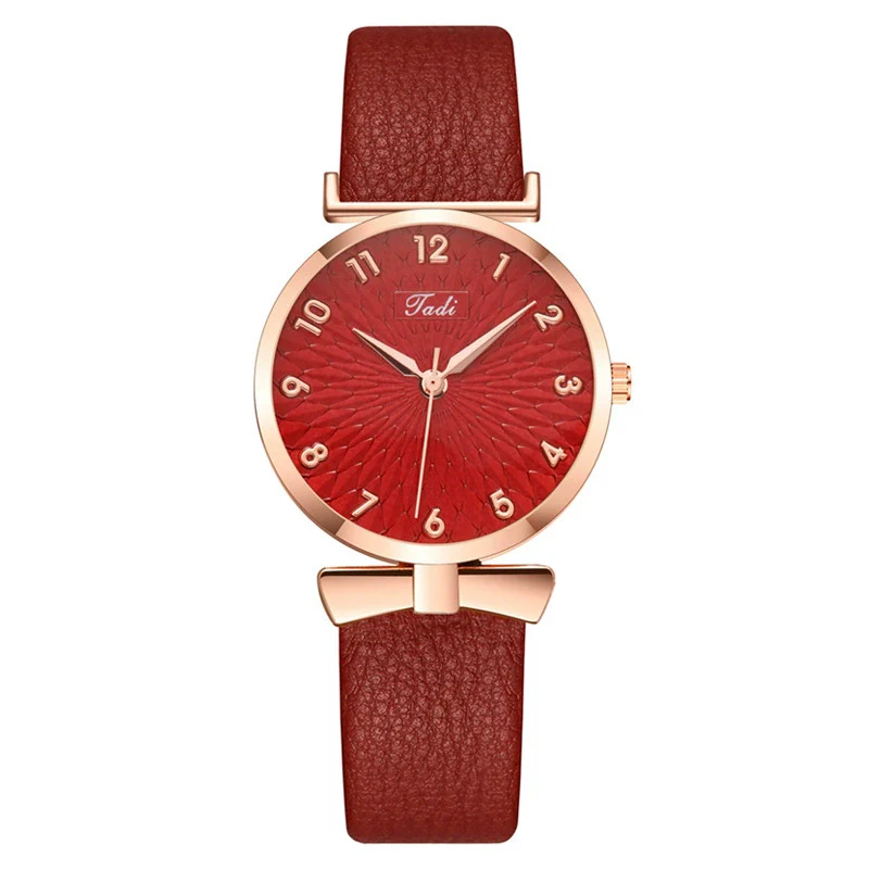 Fashion Women's Quartz Watch With Alloy Case Imitation Leather Strap And Round Dial - Image 6