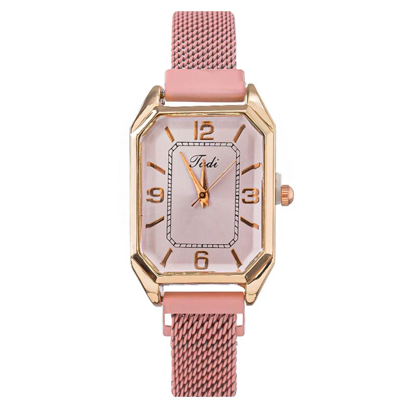Fashion Women's Watch Alloy Case And Strap Square Dial Suction Iron Buckle - Image 10