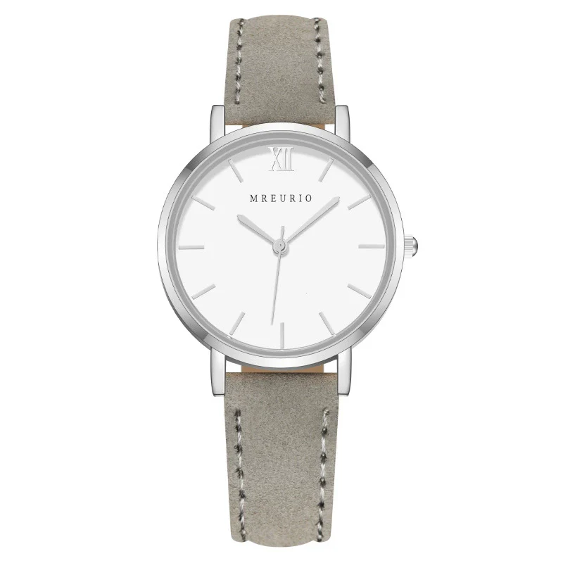 Fashion Women's Watch With Roman Pattern Leather Strap Metal Case And Round Dial - Image 12