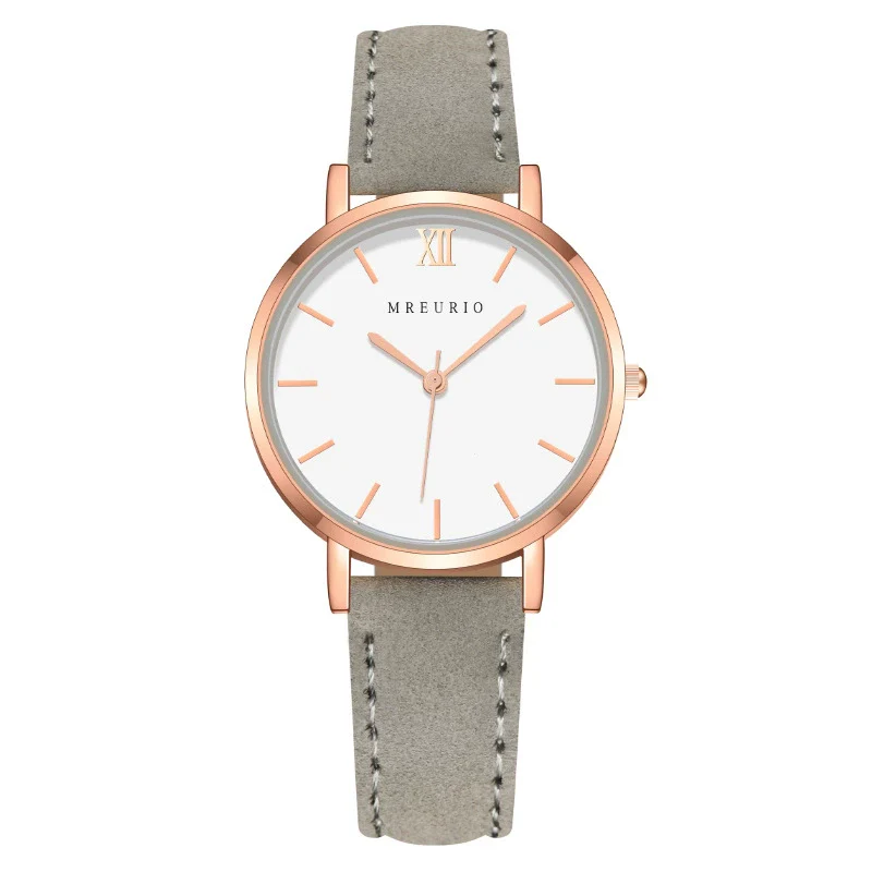 Fashion Women's Watch With Roman Pattern Leather Strap Metal Case And Round Dial - Image 8
