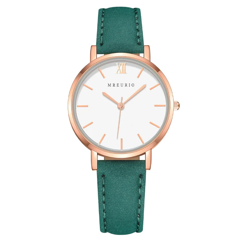 Fashion Women's Watch With Roman Pattern Leather Strap Metal Case And Round Dial - Image 9
