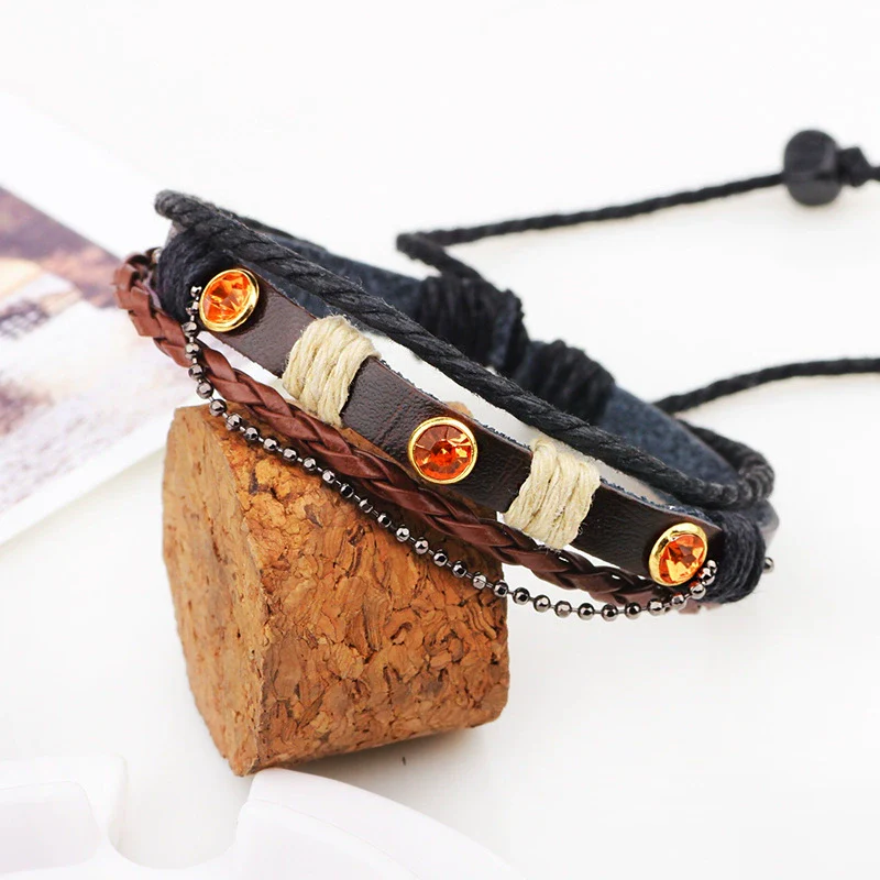 Fashion Woven Leather Bracelet With Diamond And Animals Zodiac Pattern For Men And Women - Image 4