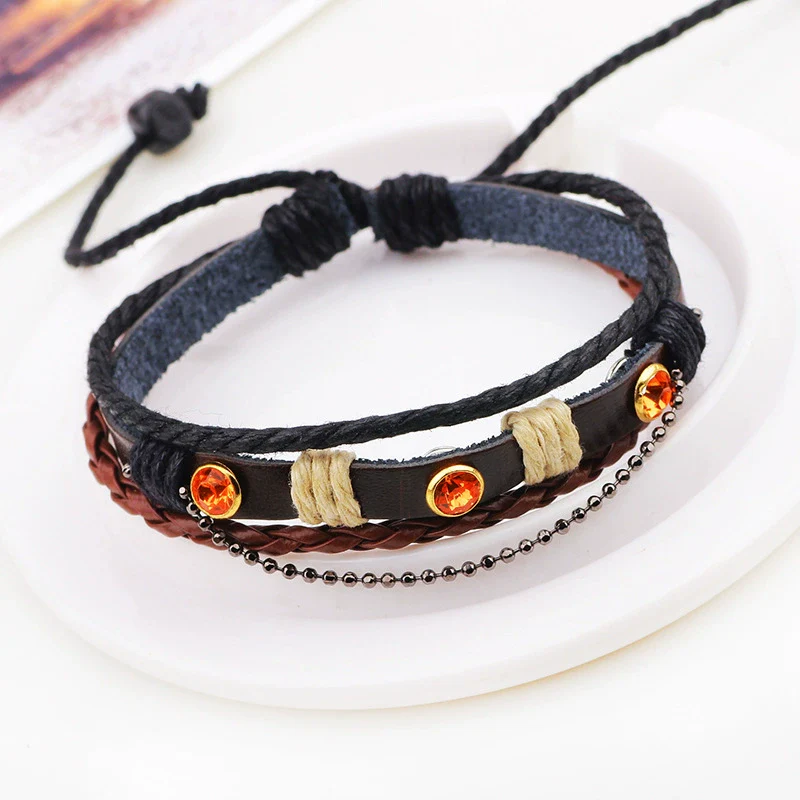 Fashion Woven Leather Bracelet With Diamond And Animals Zodiac Pattern For Men And Women - Image 6