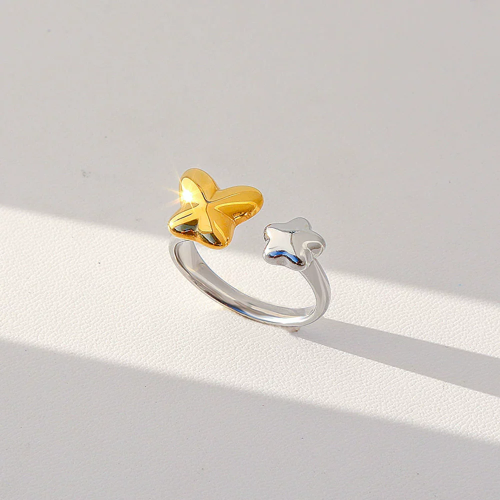 Fashionable Antique Electroplated Geometric Natural Semiprecious Stone Hexagonal Rhombus Ring Unisex Accessories - Image 11