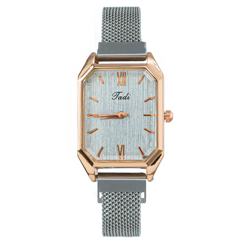 Fashionable Square Women's Alloy Watch With Magnetic Clasp - Image 2