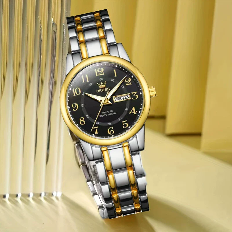 Fashionable Waterproof Alloy Women's Fullautomatic Electronic Round Dial Watches - Image 12