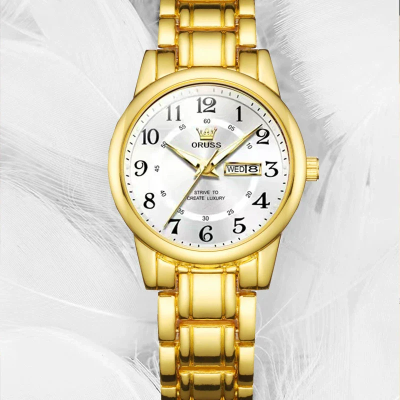 Fashionable Waterproof Alloy Women's Fullautomatic Electronic Round Dial Watches - Image 3