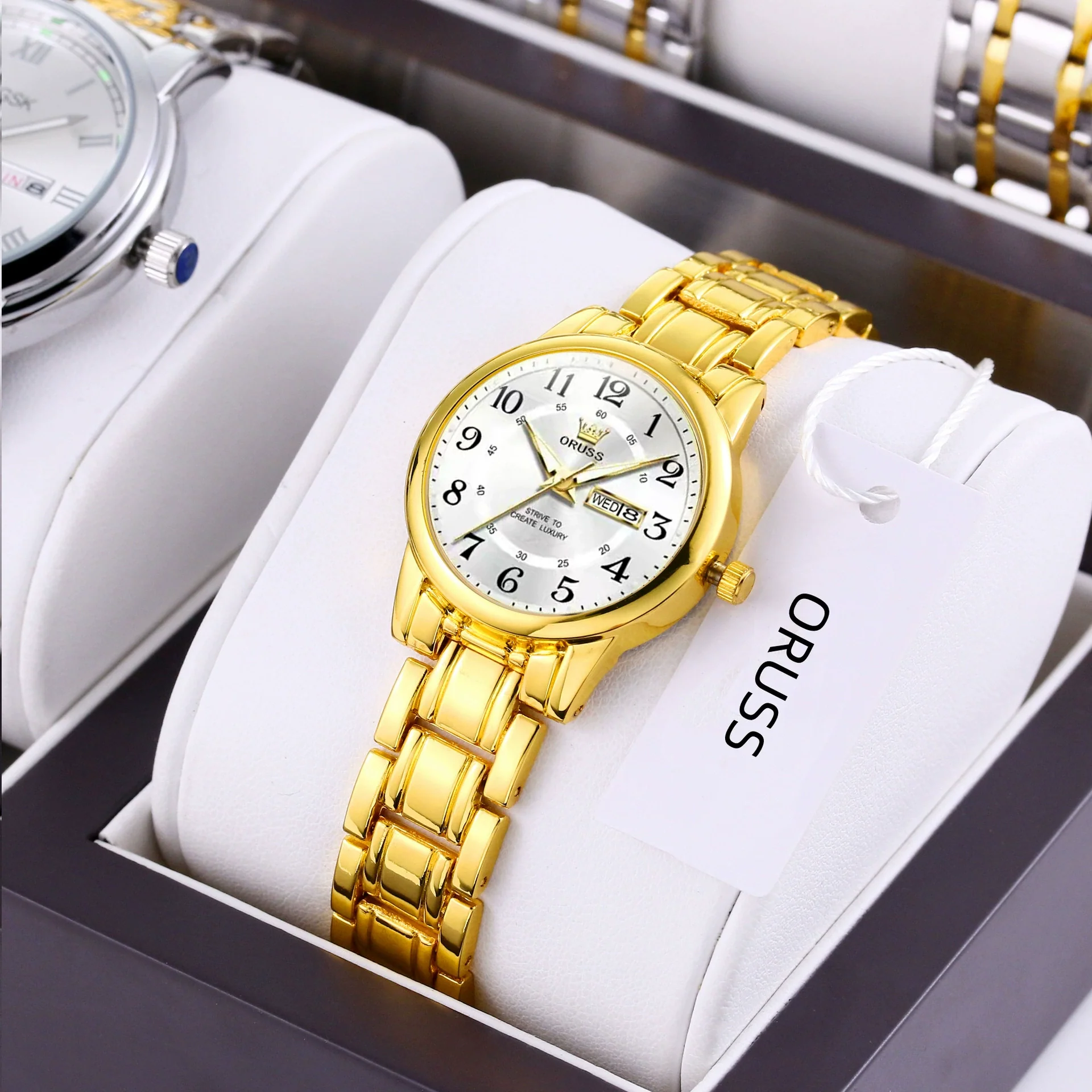 Fashionable Waterproof Alloy Women's Fullautomatic Electronic Round Dial Watches - Image 4