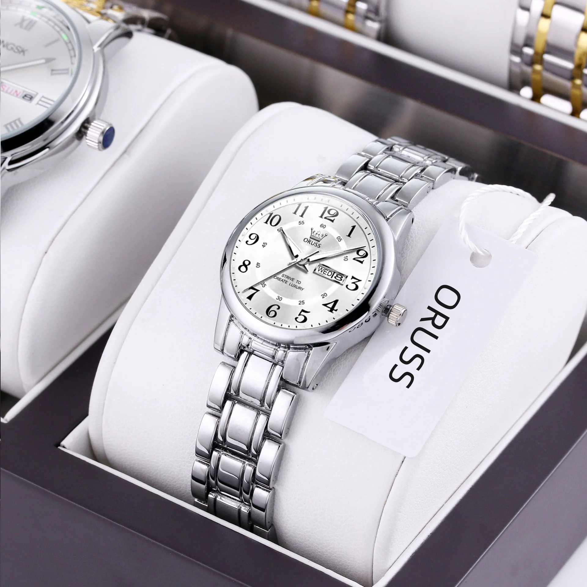 Fashionable Waterproof Alloy Women's Fullautomatic Electronic Round Dial Watches - Image 7