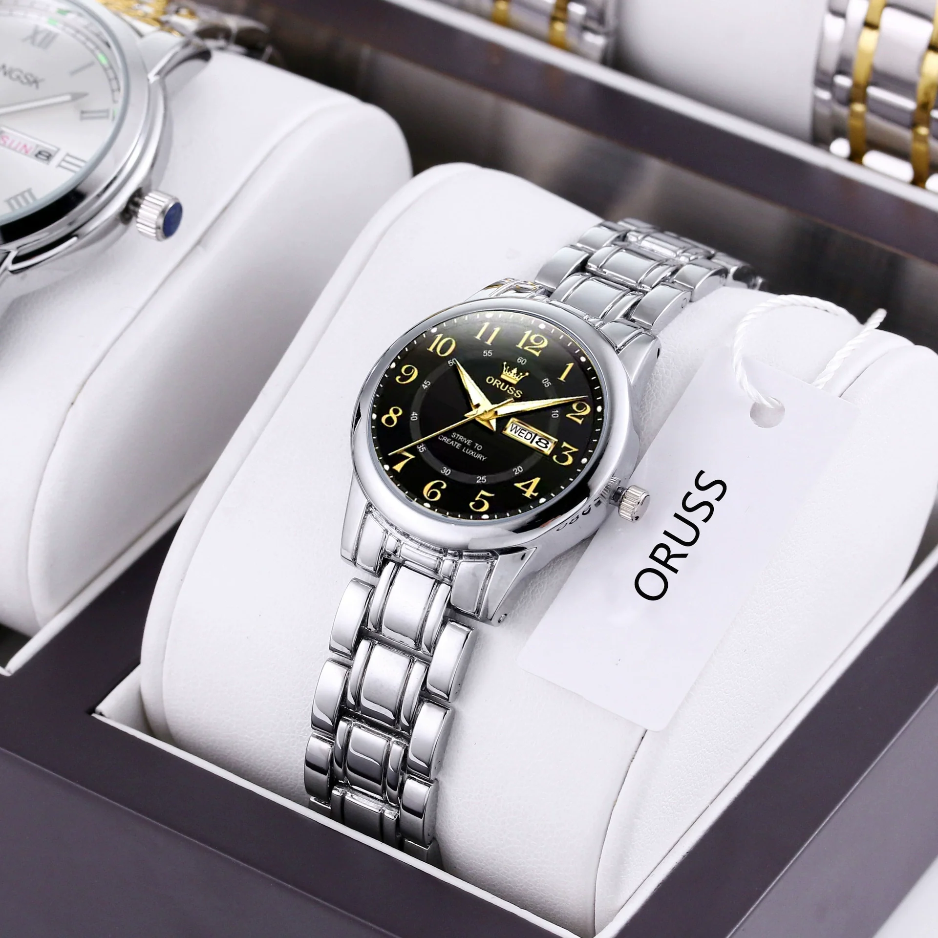 Fashionable Waterproof Alloy Women's Fullautomatic Electronic Round Dial Watches - Image 8