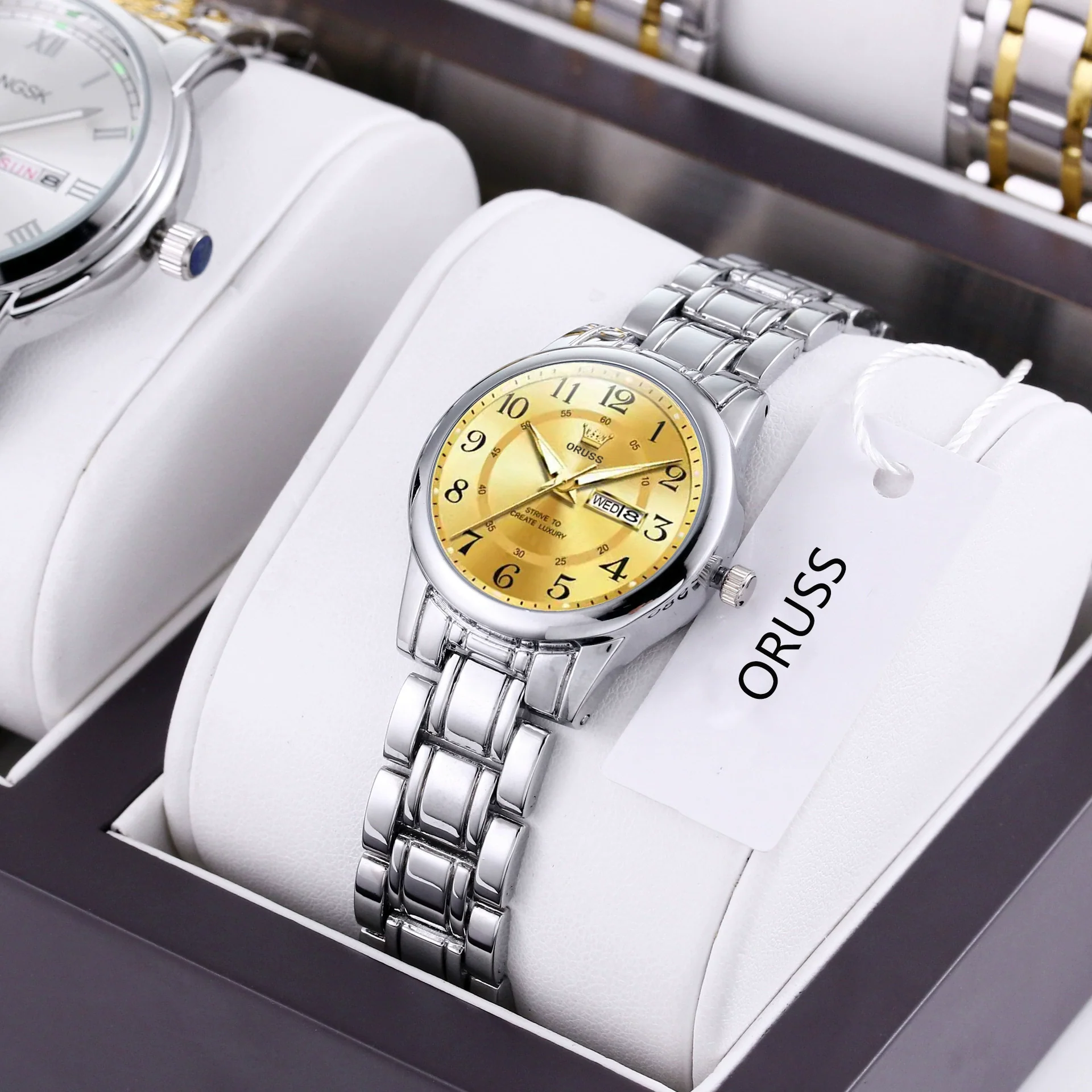 Fashionable Waterproof Alloy Women's Fullautomatic Electronic Round Dial Watches - Image 9