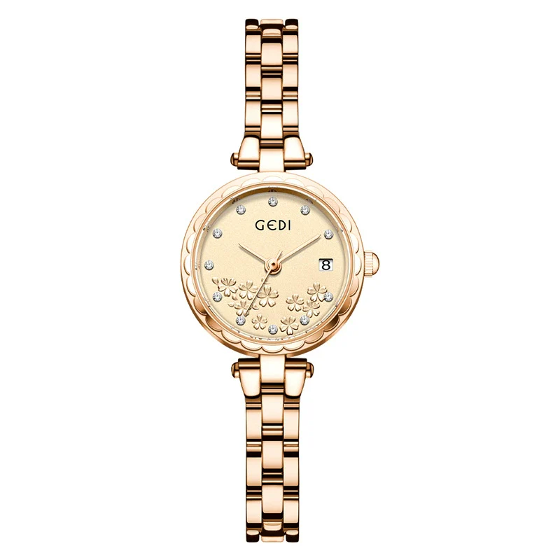 Fashionable Women's Alloy Bracelet Watch With Round Dial And Mineral Reinforced Glass Mirror - Image 12