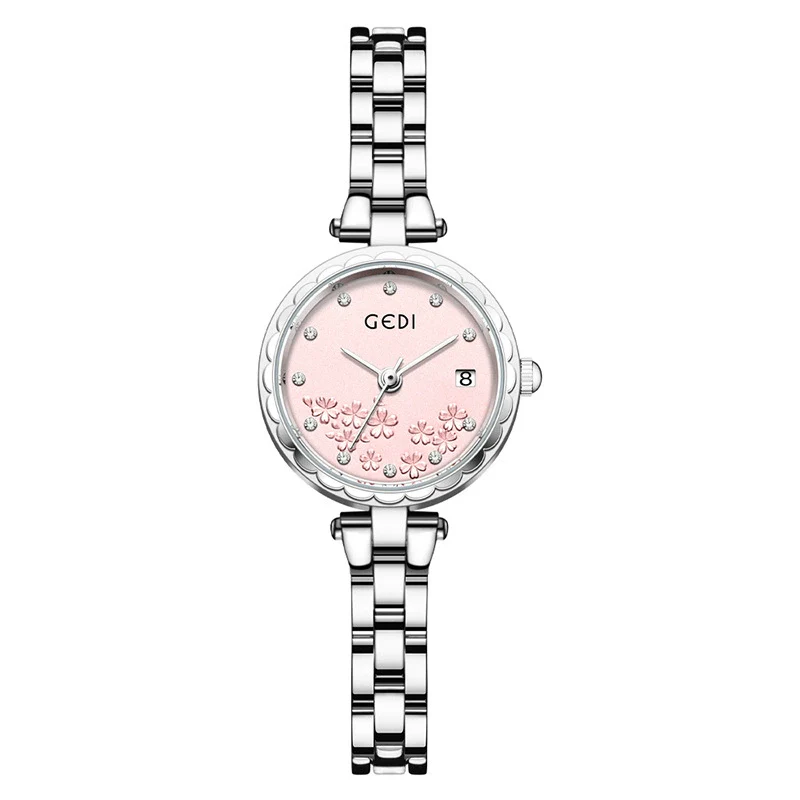 Fashionable Women's Alloy Bracelet Watch With Round Dial And Mineral Reinforced Glass Mirror - Image 6
