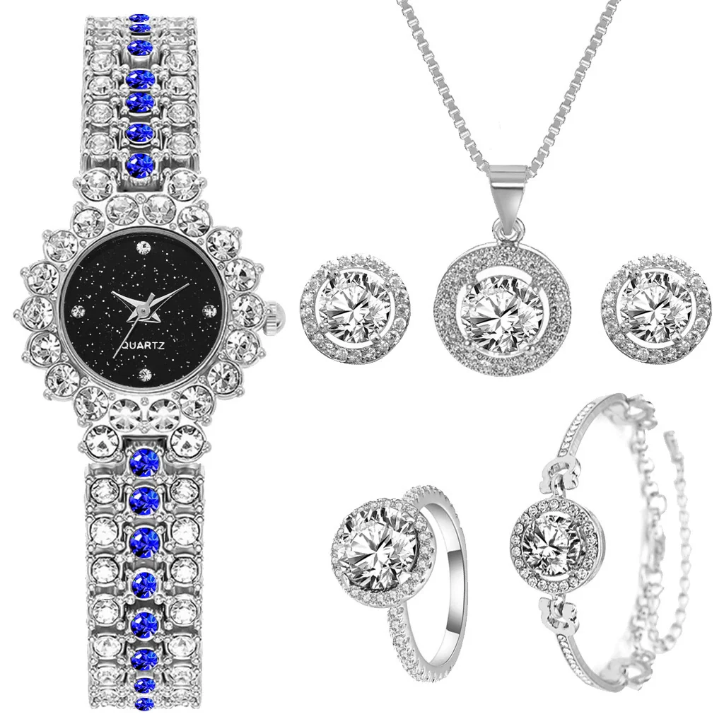 Fashionable Women's Diamondencrusted Quartz Bracelet Watch With Starry Sky Design Alloy Case Rose Gold Buckle And Round Dial - Image 14