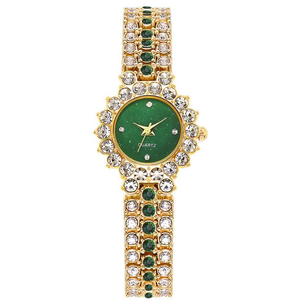 Fashionable Women's Diamondencrusted Quartz Bracelet Watch With Starry Sky Design Alloy Case Rose Gold Buckle And Round Dial - Image 6