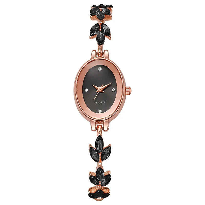 Fashionable Women's Oval Quartz Bracelet Watch With Alloy Buckle And Ordinary Glass Mirror - Image 7