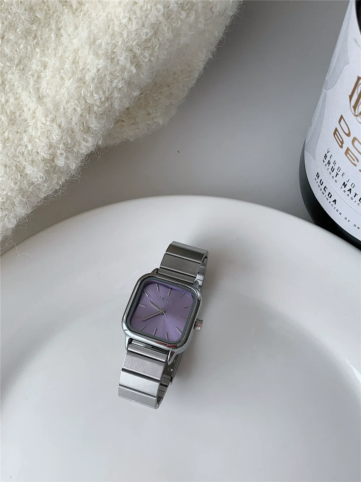 Female Student Fashion Square Alloy Case Steel Band Watch - Image 14